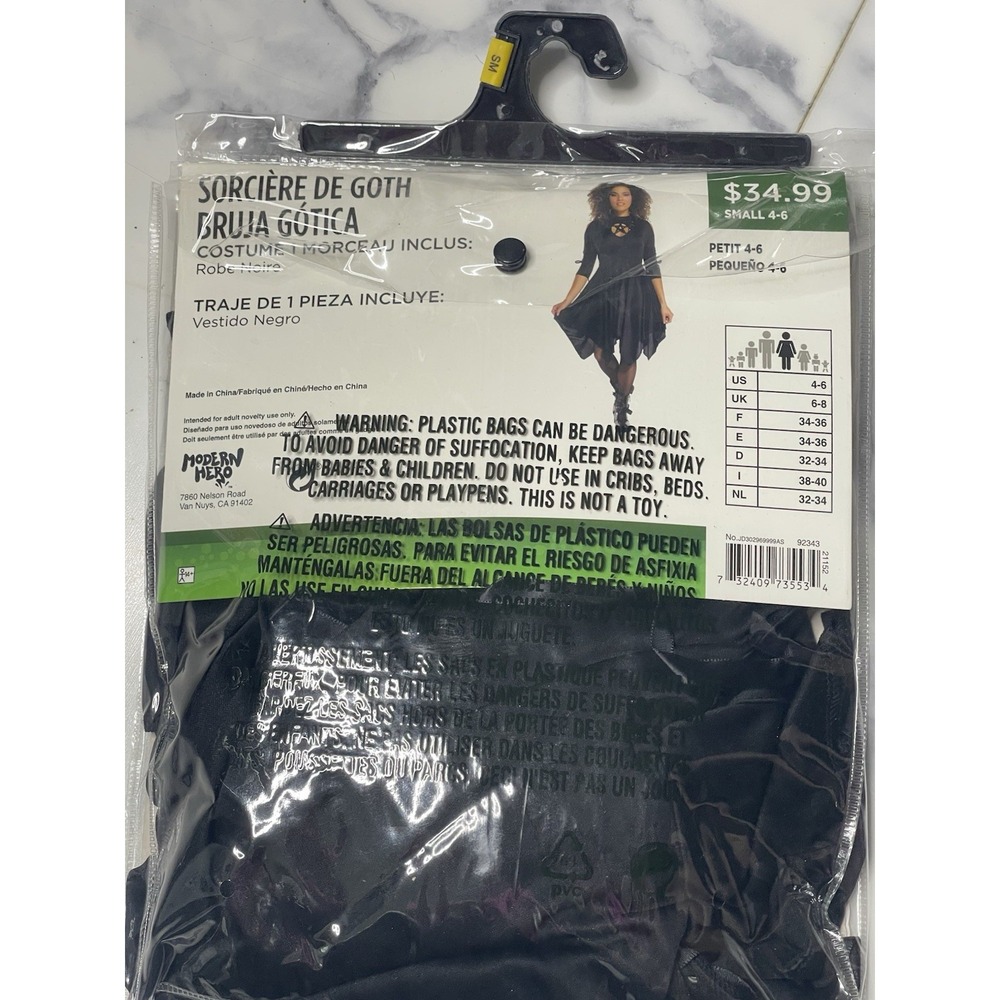 Goth Witch Adult Dress Size Medium 8/10-NEW‎ - Picture 3 of 3